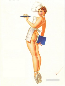 bath girl oil painting Painting - pin up girl nude 060